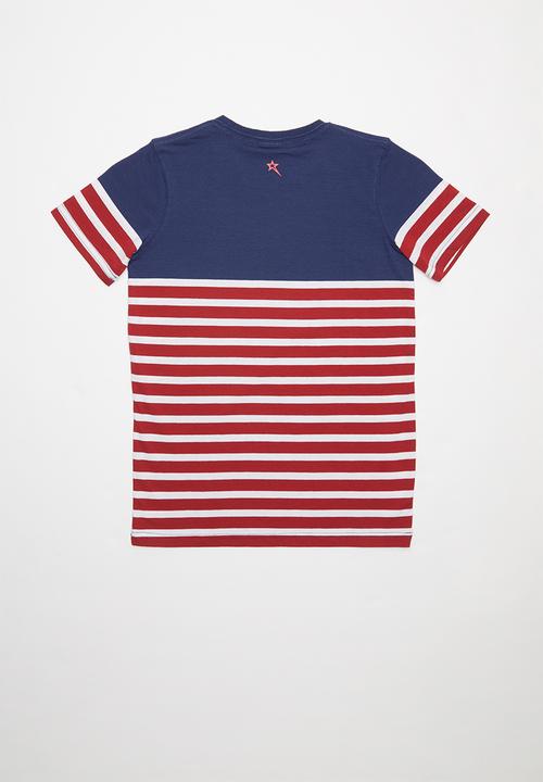 SOVIET - Gianni boys short sleeve stripe tee - multi