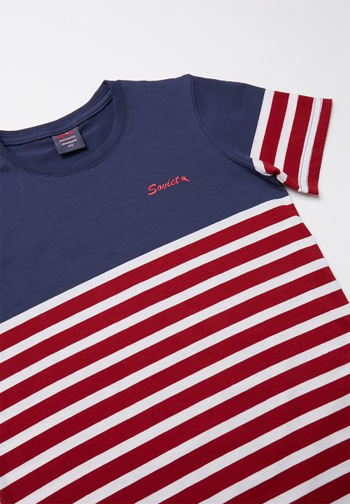 SOVIET - Gianni boys short sleeve stripe tee - multi
