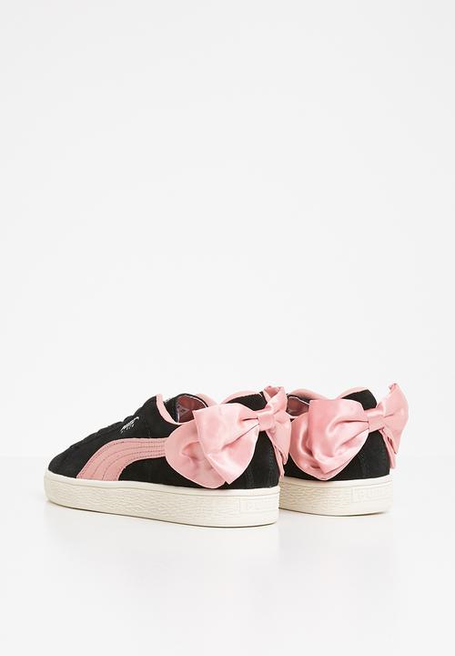 PUMA - Suede bow puma - black & bridal rose