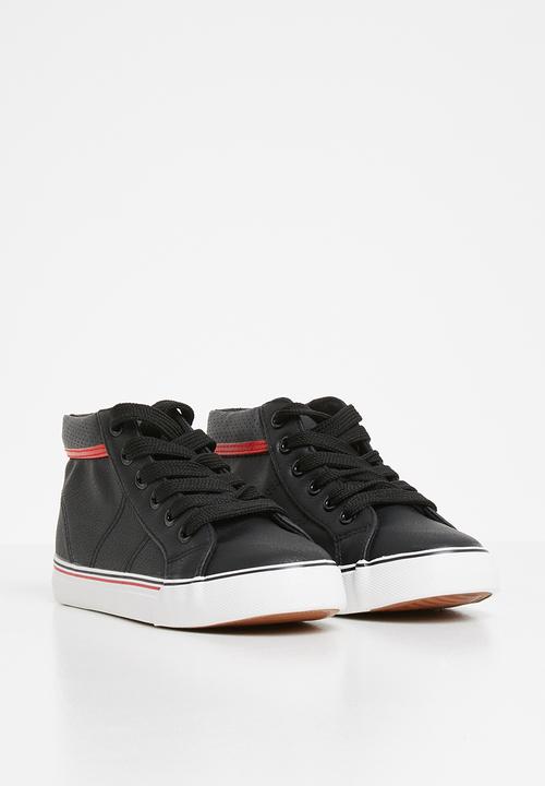 Pop Candy - Tomtom striped boot - black