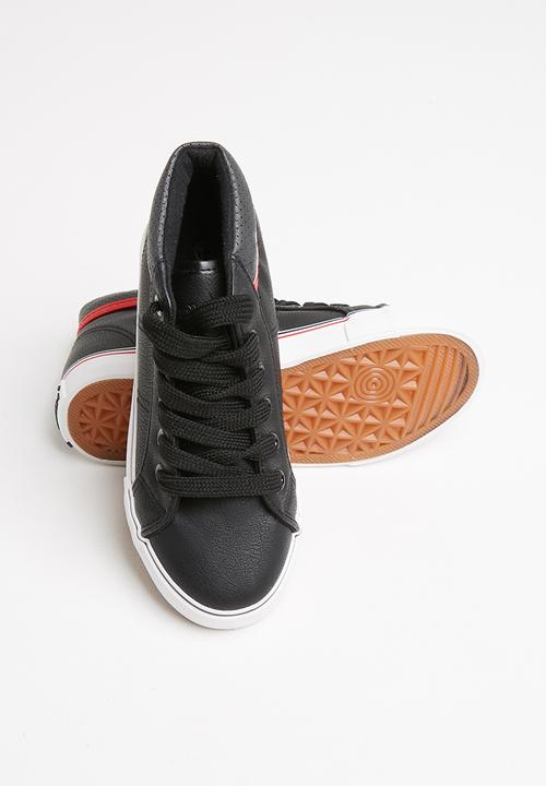 Pop Candy - Tomtom striped boot - black