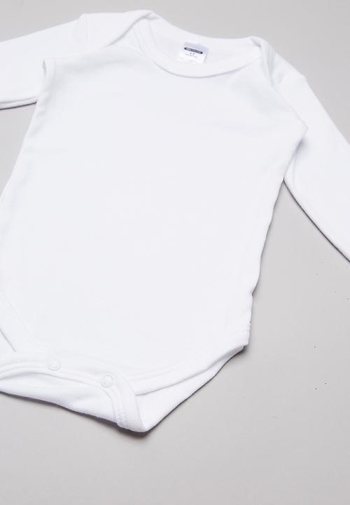 Pop Candy - 3pk Long sleeve bodyvests - white
