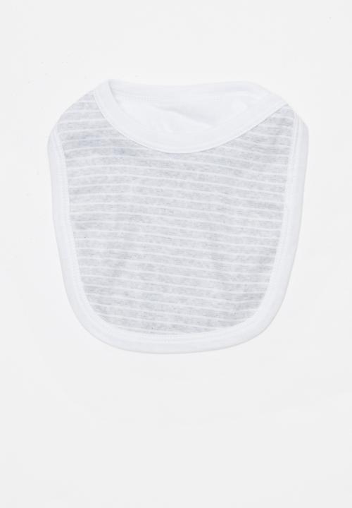Pop Candy - 2 pack bibs - grey & white 