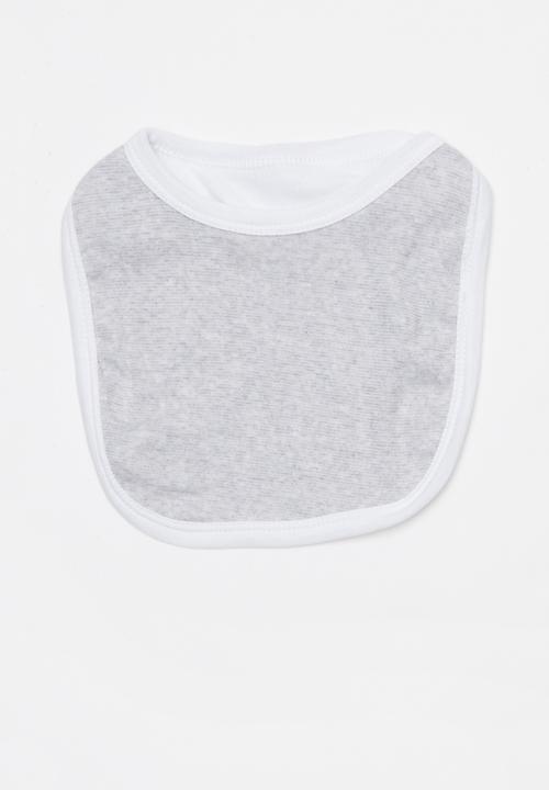 Pop Candy - 2 pack bibs - grey & white 