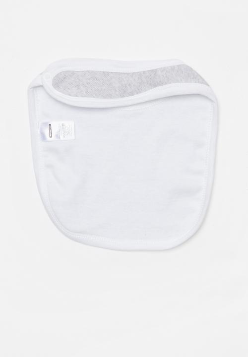 Pop Candy - 2 pack bibs - grey & white 