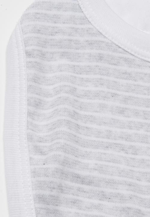 Pop Candy - 2 pack bibs - grey & white 