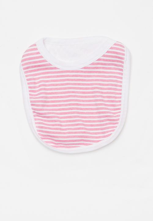 Pop Candy - 2 pack bibs - pink & white