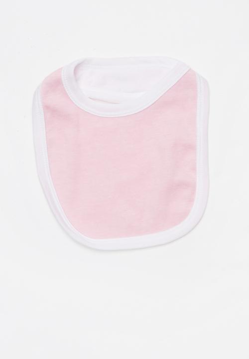 Pop Candy - 2 pack bibs - pink & white