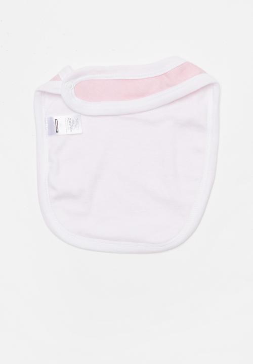 Pop Candy - 2 pack bibs - pink & white
