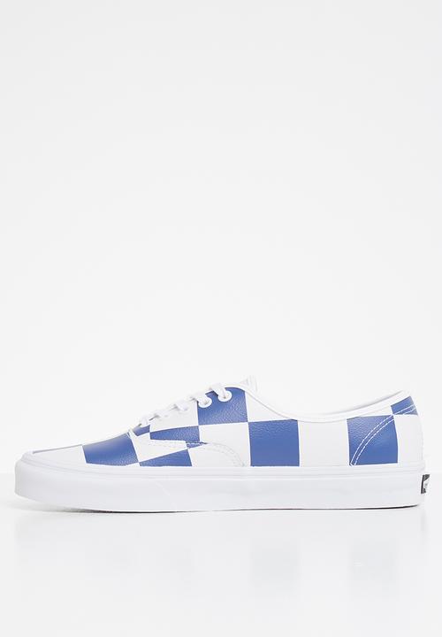 Vans - Vans ua authentic - (leather check) true white & true blue