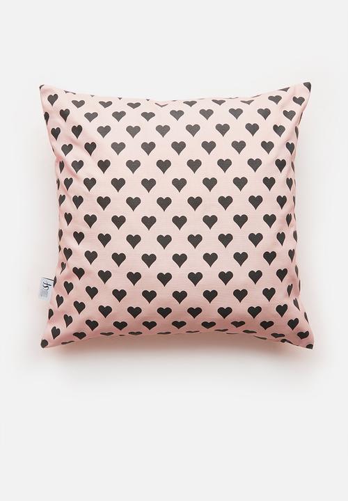 Sixth Floor - Princess cushion cover - pink & black 
