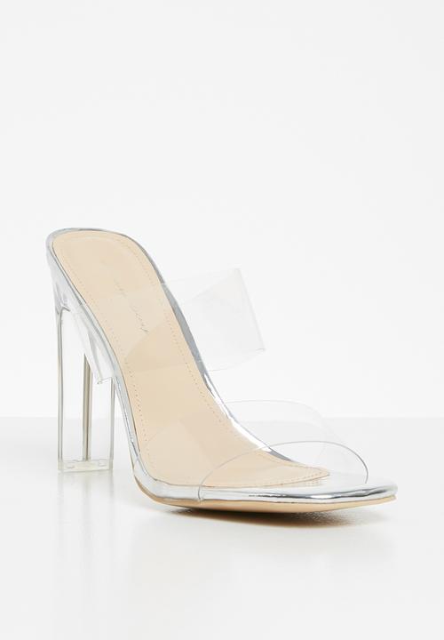 SISSY BOY - Vinyl stiletto heel mule - transparent