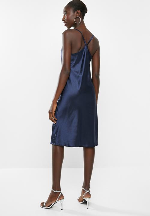 dailyfriday - Satin slip dress - navy