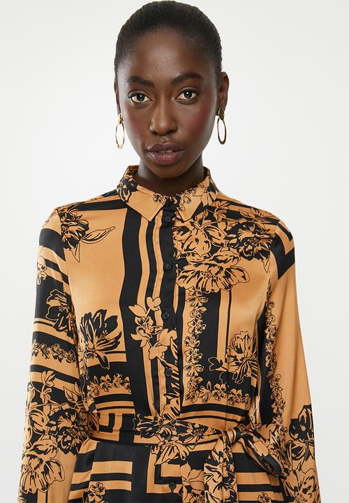 Vero Moda - Mimi long sleeve shirt - brown