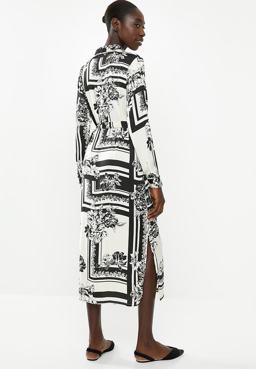 Vero Moda - Mimi long sleeve shirt - cream & black 