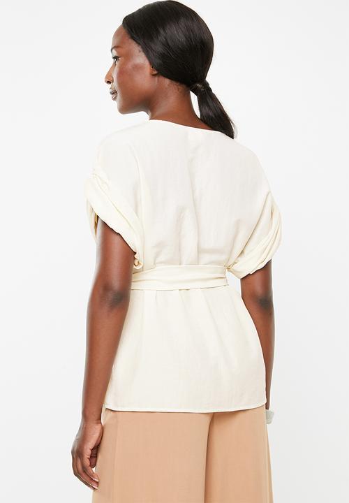Vero Moda - Mibiza short sleeve top - cream