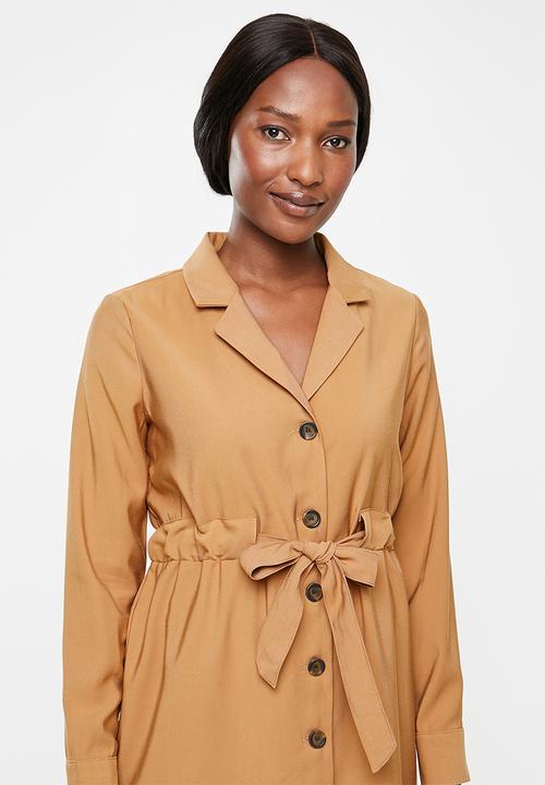 Vero Moda - Cleo calf dress - beige