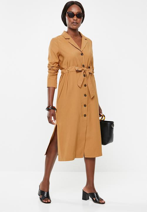 Vero Moda - Cleo calf dress - beige