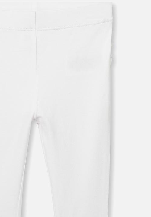 Cotton On - Quinn ruffle legging - white