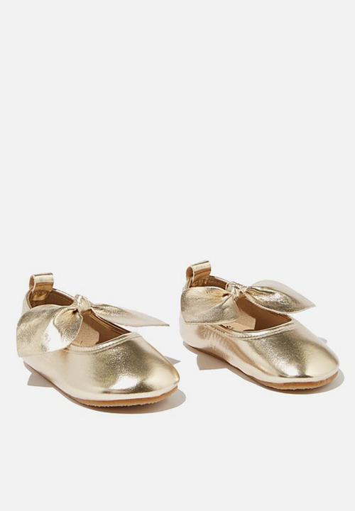 Cotton On - Mini bow ballet flat - gold
