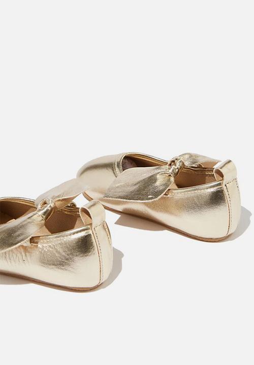 Cotton On - Mini bow ballet flat - gold