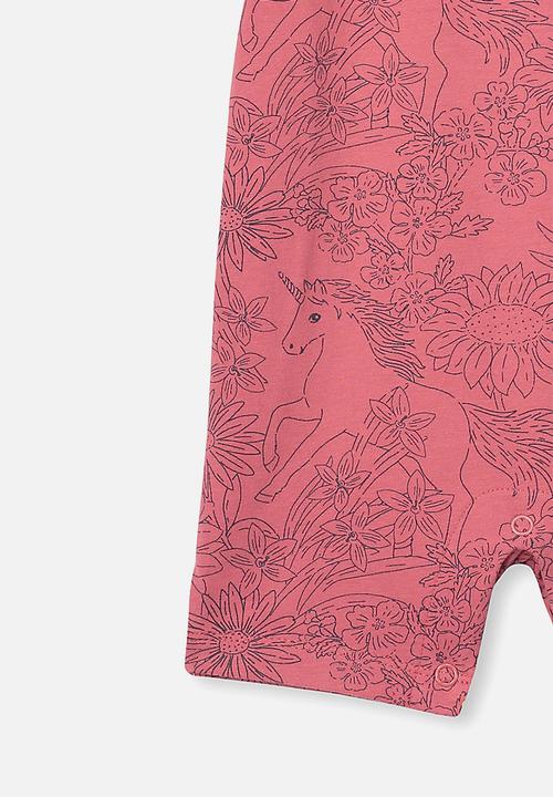 Cotton On - The short sleeve romper - pink 