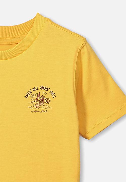 Cotton On - Max skater short sleeve tee - yellow