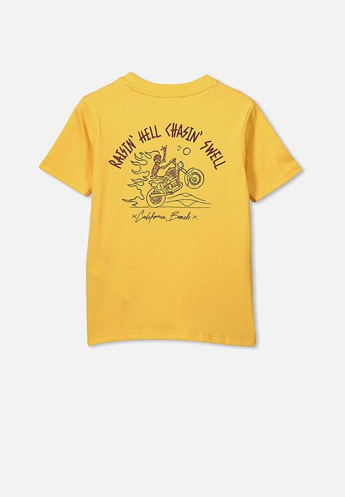 Cotton On - Max skater short sleeve tee - yellow