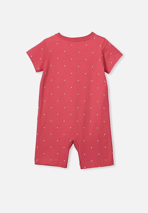 Cotton On - The short sleeve romper - red
