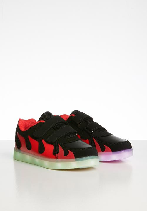 Pop Candy - Light up sneaker - black & red