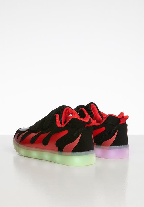 Pop Candy - Light up sneaker - black & red