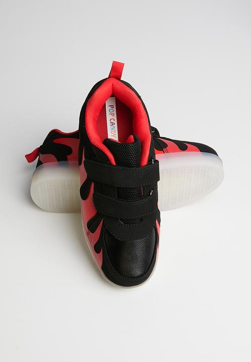 Pop Candy - Light up sneaker - black & red