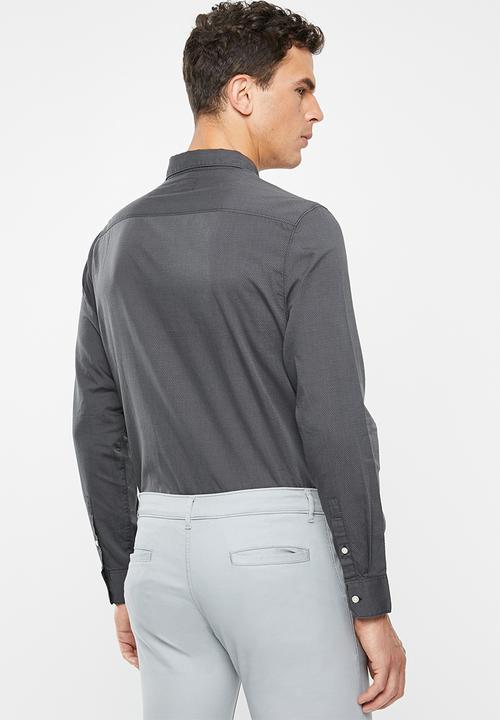 STYLE REPUBLIC - Button-up long sleeve shirt - charcoal