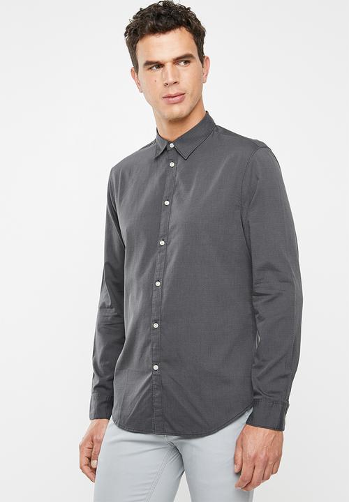 STYLE REPUBLIC - Button-up long sleeve shirt - charcoal