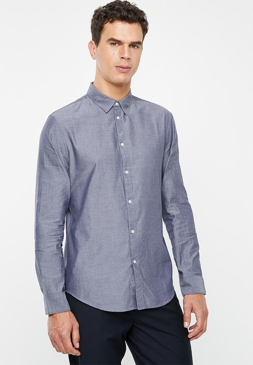 STYLE REPUBLIC - Button-up long sleeve shirt - navy