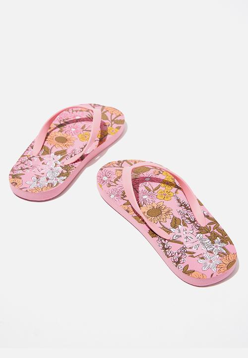 Cotton On - Printed flip flop - pink