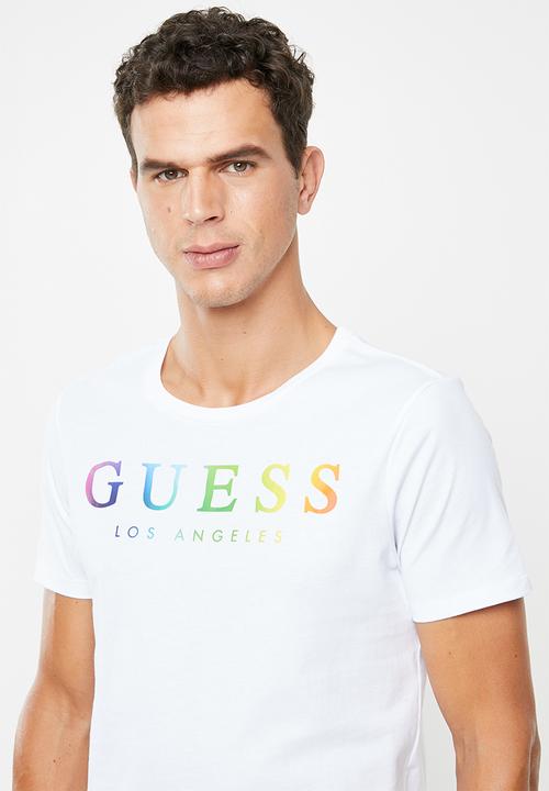 GUESS - Pride ombre crew neck tee - white