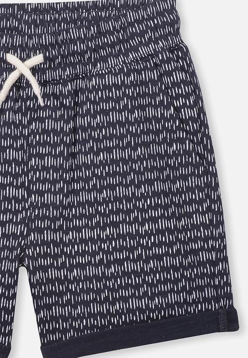 Cotton On - Henry slouch short -  navy & white 