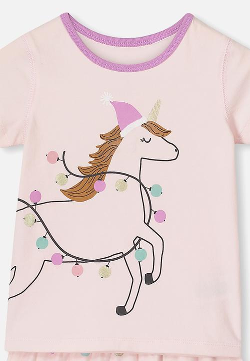 Cotton On - Harpa short sleeve pj set - pink 