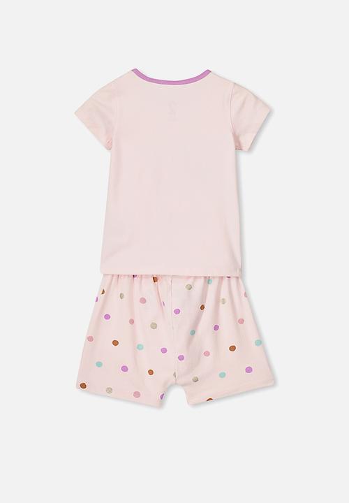 Cotton On - Harpa short sleeve pj set - pink 