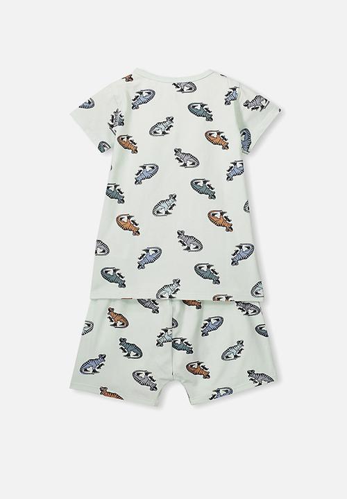 Cotton On - Hudson short sleeve pj set - green