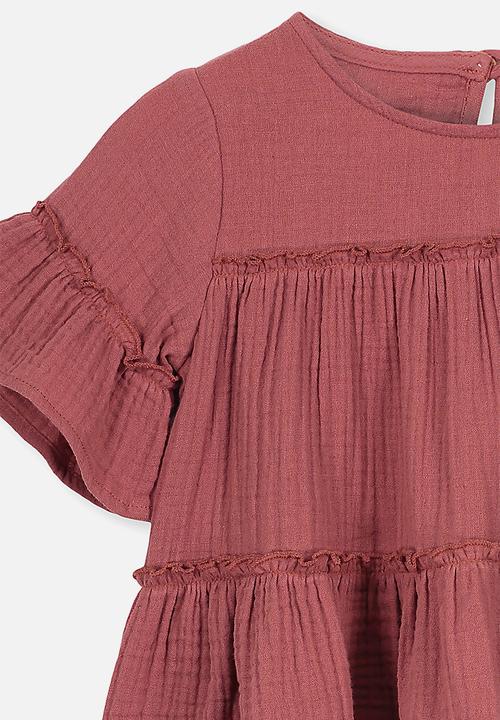 Cotton On - Frida frill top - rust 