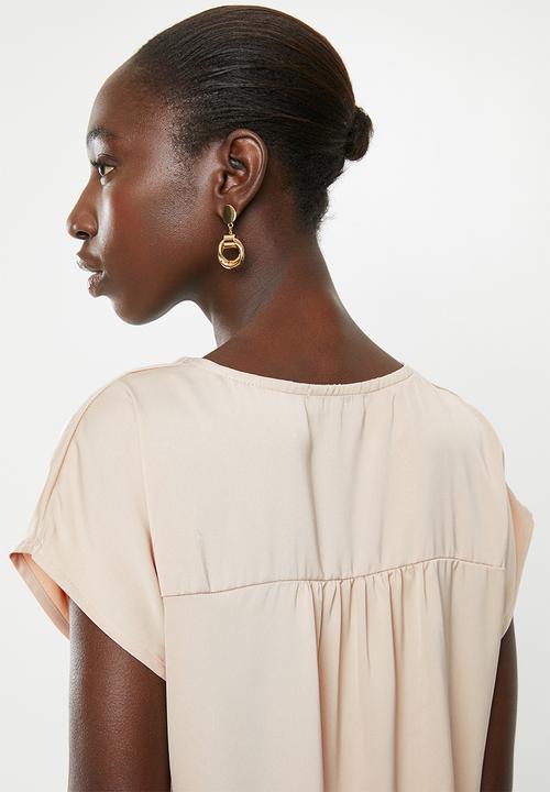 Superbalist - Flute sleeve button down blouse - beige