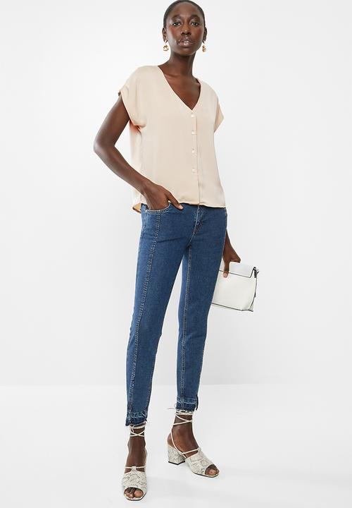 Superbalist - Flute sleeve button down blouse - beige