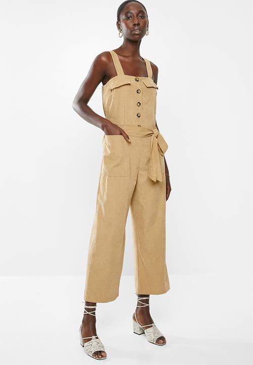 Superbalist - Button thru safari style jumpsuit - beige