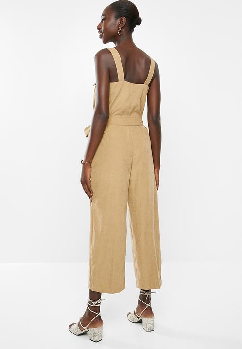 Superbalist - Button thru safari style jumpsuit - beige