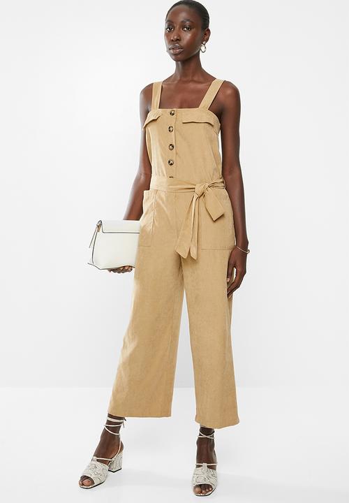 Superbalist - Button thru safari style jumpsuit - beige