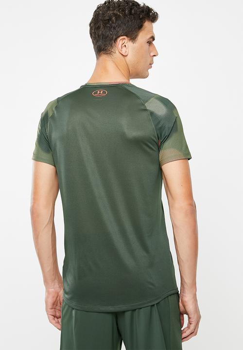 Under Armour - Mk1 short sleeve printed tee - green & red