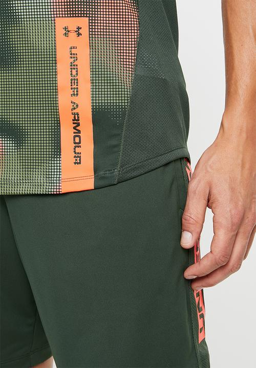 Under Armour - Mk1 short sleeve printed tee - green & red