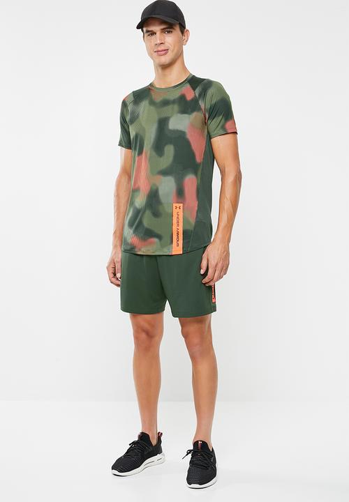 Under Armour - Mk1 short sleeve printed tee - green & red